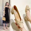 Bow Ballet High Heels Shoes Woman Basic Pumps Fashion Round Bow Work Shoe Fashion Party Women Pump Zapatos de Mujer 240102