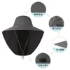 Summer Sun Hats UV Protection Outdoor Hunting Fishing Cap för män Kvinnor Camping Visor Bucket Hat With Neck Flap Fisherman Hat 240102