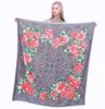 130130cm Euro Retro Cashew Blume Druck 100 Seide Schal Frauen Bandana Luxus Halstuch Weibliche Hijab Platz Schals Seide Foul1915471