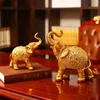 Europe Resin Thai Elephant Ornaments Crafts Home Decoration Figurine Creative Miniature Model Wedding Gifts Mom & Son Elephant T200617