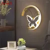 Applique murale AFRA Nordic Creative Appliques Cuivre Moderne Papillon Ombre LED Lumière Pour La Maison