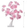 Nattlampor LED Rose Flower Table Lamp USB Jul Tree Fairy Home Party Wedding Bedroom Decoration Mors dag gåva