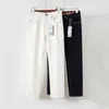 Jeans pour femmes Designer Éléments haut de gamme, jeans en denim haut de gamme hommes automne et hiver édition étroite pantalon droit blanc