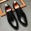 Shoes Dress Classic Men Genuine Business Leather oxford Pointed Toe Fashion Lace Up High Quality Office Wedding Formal Shoe Male 240102 958