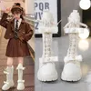 Stiefel Kinder Mode rutschfeste kniehohe Schleife Perle Mädchen Prinzessin solide PU Leder Reißverschluss Kinderschuhe