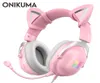 ONIKUMA PS4 Cat Ear Headset Casque Wired Stereo PC Gaming Kopfhörer mit Mikrofon LED-Licht für PS4Xbox One ControllerLaptop4421633