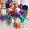 Decorative Flowers 100pcs PE Mini Foam Fake Rose Head (4.5cm/1.77in) Artificial Handmade DIY Wedding Bridal Bouquet Home Decoratio