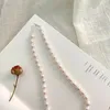 قلادة Ashiqi Real Freshwater Pearl 925 المجوهرات الفضية الفضية للنساء للنساء نمط النمو الطبيعي هدية 240102