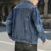 Single Breasted Mens Demin Jackets Spring Lapel Collar retro Jacket Autumn Outerwear Fashion Men Clothing Plus Size S-5XL 240102