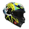 AA Designer Helmet Helmet Moto AGV Motocykl Projekt bezpieczeństwa Komfort Włochy AGV PISTA GP RR ROSSI FIBER Włóknisty Racecourse Motorcycle Riding Full Helmet S2qu