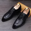 Robe Fashion Chaussures Grain Casual Men's Leather Man pointu Point