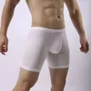 Mutande da uomo in rete elastica traspirante biancheria intima sottile sexy slip boxer trasparenti boxer uomo slim solidi Homme