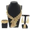 Moda mulher conjunto de jóias dubai banhado a ouro personalidade colar oco camada design adequado para uso diário presentes banquete syhol 240103
