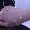 Kedjor koreanska kort S925 kärlek halsband minimalistisk premium krage kedja sterling silver persika hjärta mångsidiga smycken 2024