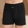 Unterhosen Herren Reine Baumwolle Unterwäsche Aro Hosen Lose Atmungsaktive Boxershorts Home Pyjama Solide Hohe Taille Flache Ecke