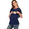 Pregnancy Clothes Maternity Clothing T Shirt Pregnant Women Breastfeeding Tee Nursing Tops Pink Tshirt Short Sleeve 240102