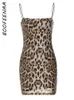 Casual Dresses Boofeenaa Sparkling Sequin Leopard Print Mini Dress Nightclub Outfits For Women Sexig bodycon Ankomst C15-DC25