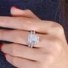 맞춤형 보석 10K 14K 18K 솔리드 레알 골드 2ct 3ct 4ct 5ct Radiant Cut D VVS Gra Moissanite Diamond 약혼 반지