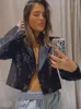 Kvinnorjackor 2024 Spring Sequin Blazers Jacka Kvinnor Hösten Långärmad enkelknapp Kvinnlig Fashion Streetwear Ytterkläder toppar