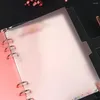PCS anteckningsbok separerade sidor ringbindemedel a5 pappersljusrosa divider avtagbara klistermärken baffel