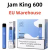 Engångsvap av jam king vape puff 600 eu lager elfbar 2% engångselektronisk cigarett 2 ml föregylld 20 mg 550 mAh vs vaper desechable einweg vape razz bar