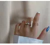 S925 Sterling Silver Bamboo Knot Open Index Finger Ring with Female Minority Design Versatile Thai Silver Plain Ring DR37 240103