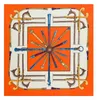 Kvinnor 100 Silk Scarf Orange Square Fox Print Satin Foulard Femme Echarpe Retro Twill Scarves 6060cm Neck Hair Small9334295