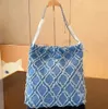 Tasarımcı Çanta Flep Bag Vintage CC Çanta Çantası Koyu Mavi Denim Gümüş Zincir Donanım Omuz
