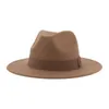 Womens Hat Men Fedora Hats Wide Brim Belt Ribbon Band