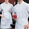 el Restaurant Quick Sleeve Kitchen Chef Top Uniform Jacket Clothes Dry Unisex Cooking Short Men Workwear Shirt 240102