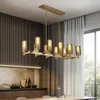 Pendant Lamps Light Luxury Postmodern Copper Chandelier Simple Dining Table Room Living Glass