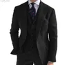 Męskie garnitury Blazers Mens Business 3 sztuki garnitury Zielona wełna retro klasyczny Herring Bringa Tweed Tuxedos na ślub (Blazer+Pants+kamizelka) Q230103