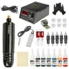 Máquina de tatuagem profissional hine kit tatuagem caneta rotativa com cartucho agulha maquiagem permanente hine tatuagem iniciante artista