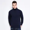 Autumn Winter Fashion Brand Clothing Mens Sweaters Warm Slim Fit Turtleneck Men Pullover 100% Cotton Knitted Sweater 240103