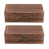 Present Wrap Solid Wood Storage Box trälådor Ornament för gåvor smycken man julhantverk