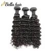 Wefts Virgin Hair Bundles Weaves Brazilian Deep Wave Bundle Extensions Quality Human Hair Wefts Bellahair
