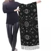 Halsdukar vinter tofs halsduk ögon geometriska pilar kvinnor kashmir hals huvud varm pashmina lady sjal wrap bandana