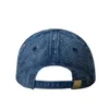 Unstructured Blue Denim Baseball Caps for Women Men Embroidery Texts 6 Panel Dad Hat 240103