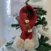 Écharpes de Noël enfants écharpe confortable hiver pour enfants arbre wapiti décor boules en peluche mignon bois velours extérieur