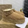 Klasik Ultra Mini Boot Platform Yüksekliği Kadınlar Kar Boot Avustralya Kış Tasarımcısı Tasman Tazz Kürk Botları Terlik ayak bileği Sherpa Sweater Boyut 35-44