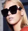 2021 Modna kwadratowy gradient okulary przeciwsłoneczne kobiety luksusowe marka projektantów okularów słonecznych duże ramy vintage okulary UV4009331077