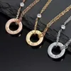 Collier d'amour en argent sterling 925 pour femmes, pendentif circulaire, bijoux de marque simples, cadeaux de personnalité créative, haute édition, 240102