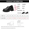 Lucyever Pu Leather Platform Loafers Woman British Style Thick Heels Oxfords Shoes Women Slip On College Gothic Shoes Mujer 240102