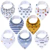 Bebek Önlükler8 Paketler Drool Bibs Unisex Şık Tasarım Bandana Önlükleri Erkek Kızlar İçin% 100 Organik Pamuk Önlükleri 240102