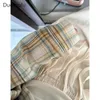 Women's Blouses Duomofu Chicly Vintage Red Plaid Loose Female Shirt Autumn Simple Single Breasted Fashion Contrast Color Casual Women Shirts