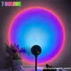 Lampada per proiezione tramonto USB da 1 pezzo, luce notturna ambientale arcobaleno, luce tramonto, luce ambientale RGB decorativa, decorazione natalizia