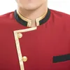uniforme rojo para hombre recepcionista recepcionista ropa de camarero 240102