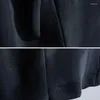 Robes décontractées # 4083 Robe pull noire Femmes hiver Bawting manches tricotées lâche col roulé fendu joint asymétrique genou-longueur