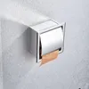 Matte Black Toilet Paper Holder Stainless Steel Wall Mounted Chrome Bathroom Roll Tissue Rack With Cover 240102