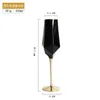 Bicchiere da vino rosso con bordo in oro nero Bicchiere irregolare multiuso in vetro da champagne Calice Calice Bicchiere Bicchieri da matrimonio per feste 240102